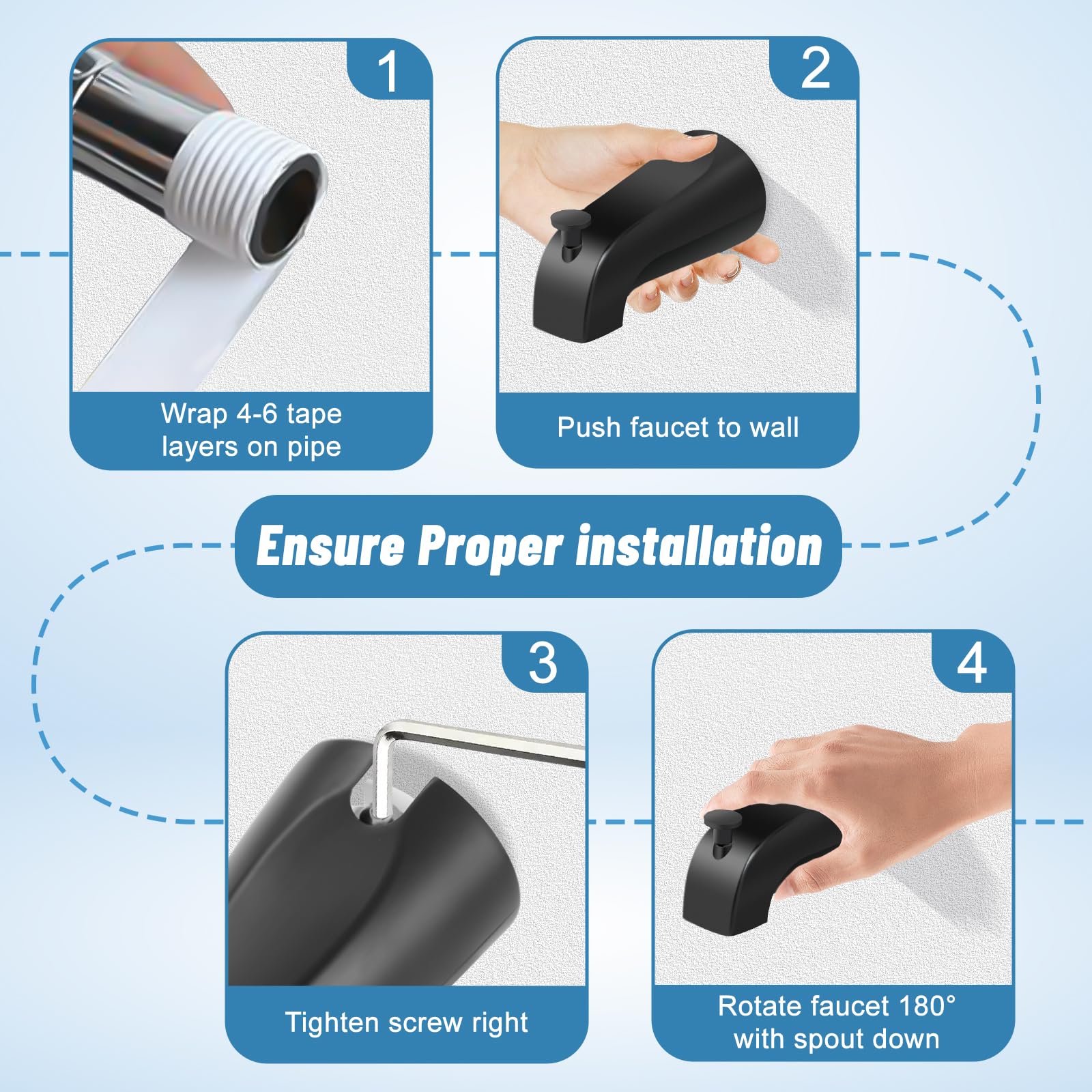 【TraditionalWhetherWear】UNIONSLACKS106 Enhon Slip On Diverter Tub Spout Compatible with Kohler